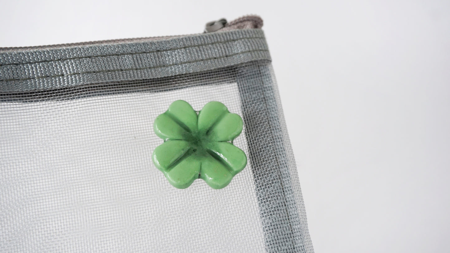 Four-Leaf Clover Clay Pin