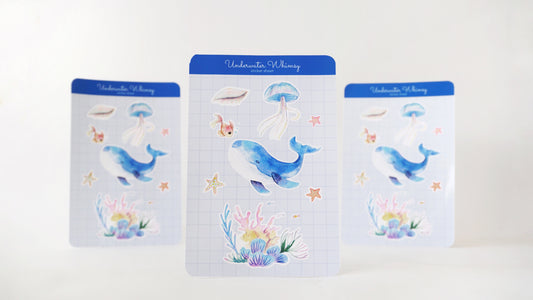 Underwater Whimsy – Watercolor Sticker Sheet