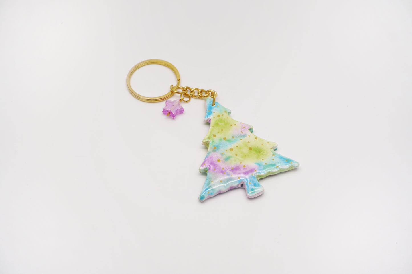 Handmade christmas tree keychain