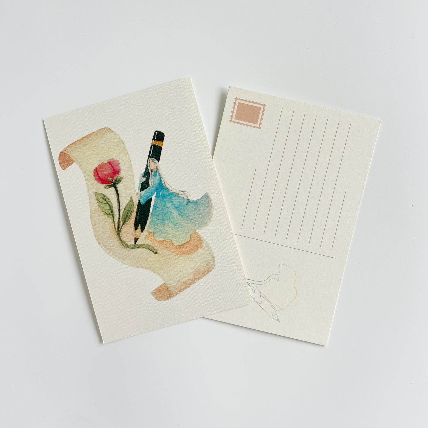 Watercolor Art Postcards
