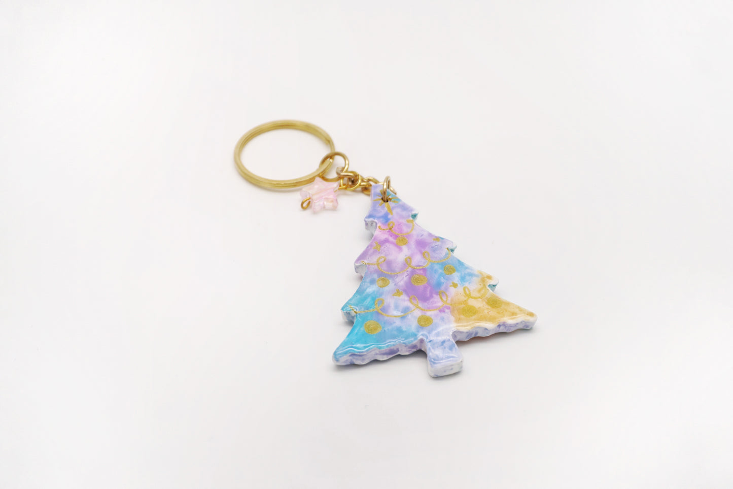 Handmade christmas tree keychain