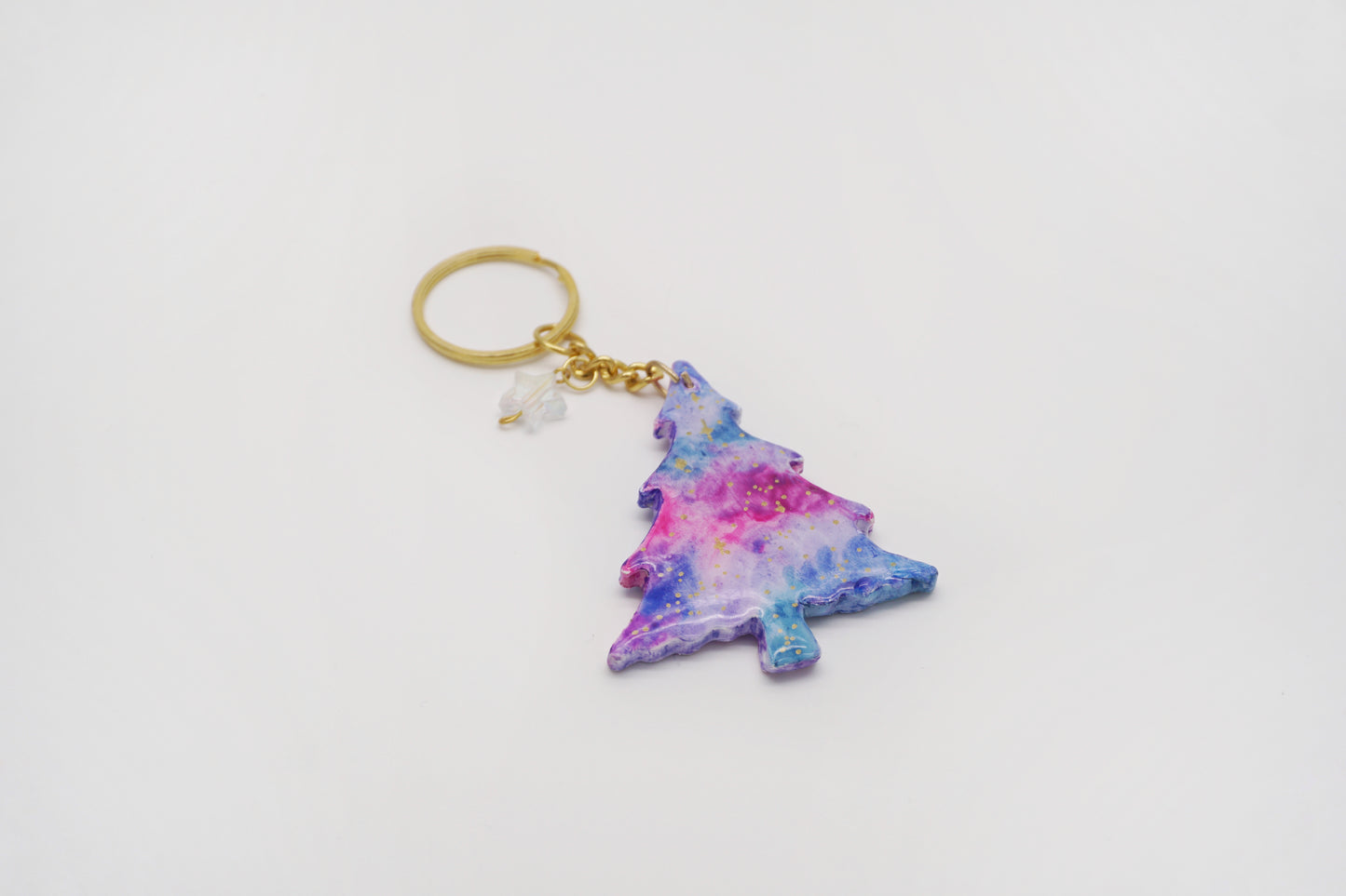 Handmade christmas tree keychain