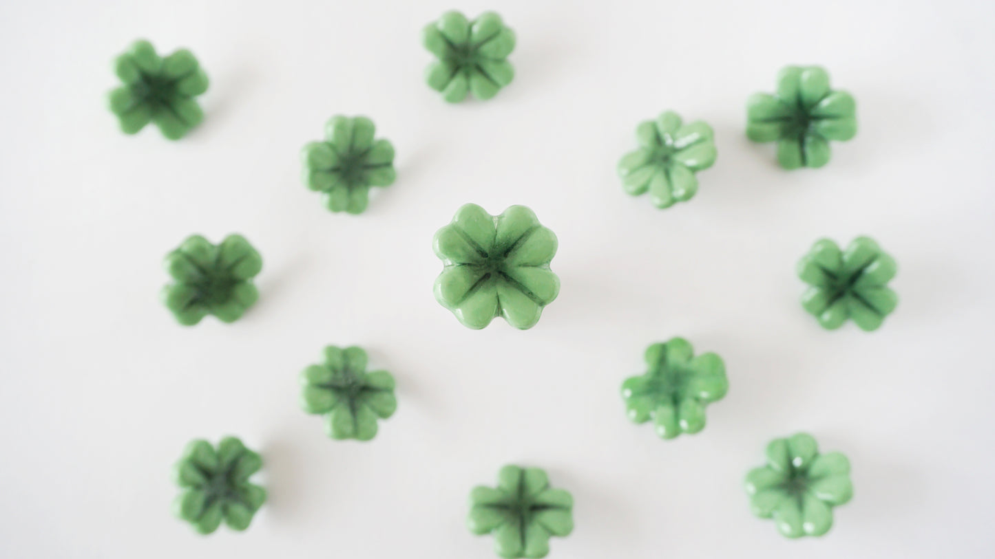Four-Leaf Clover Clay Pin
