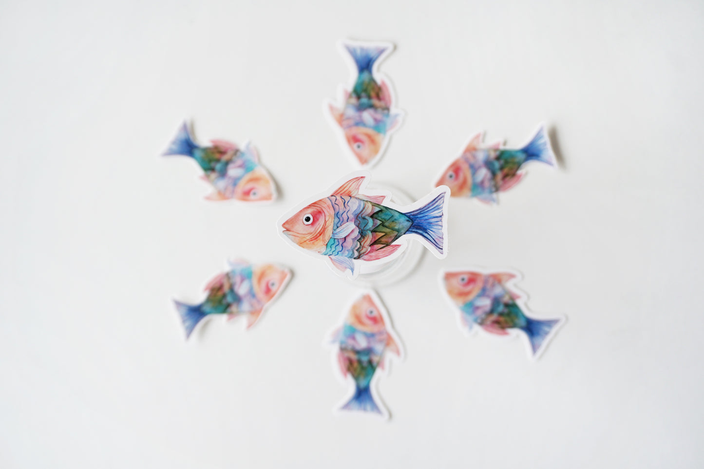 Single Colorful Fish Vinyl Sticker