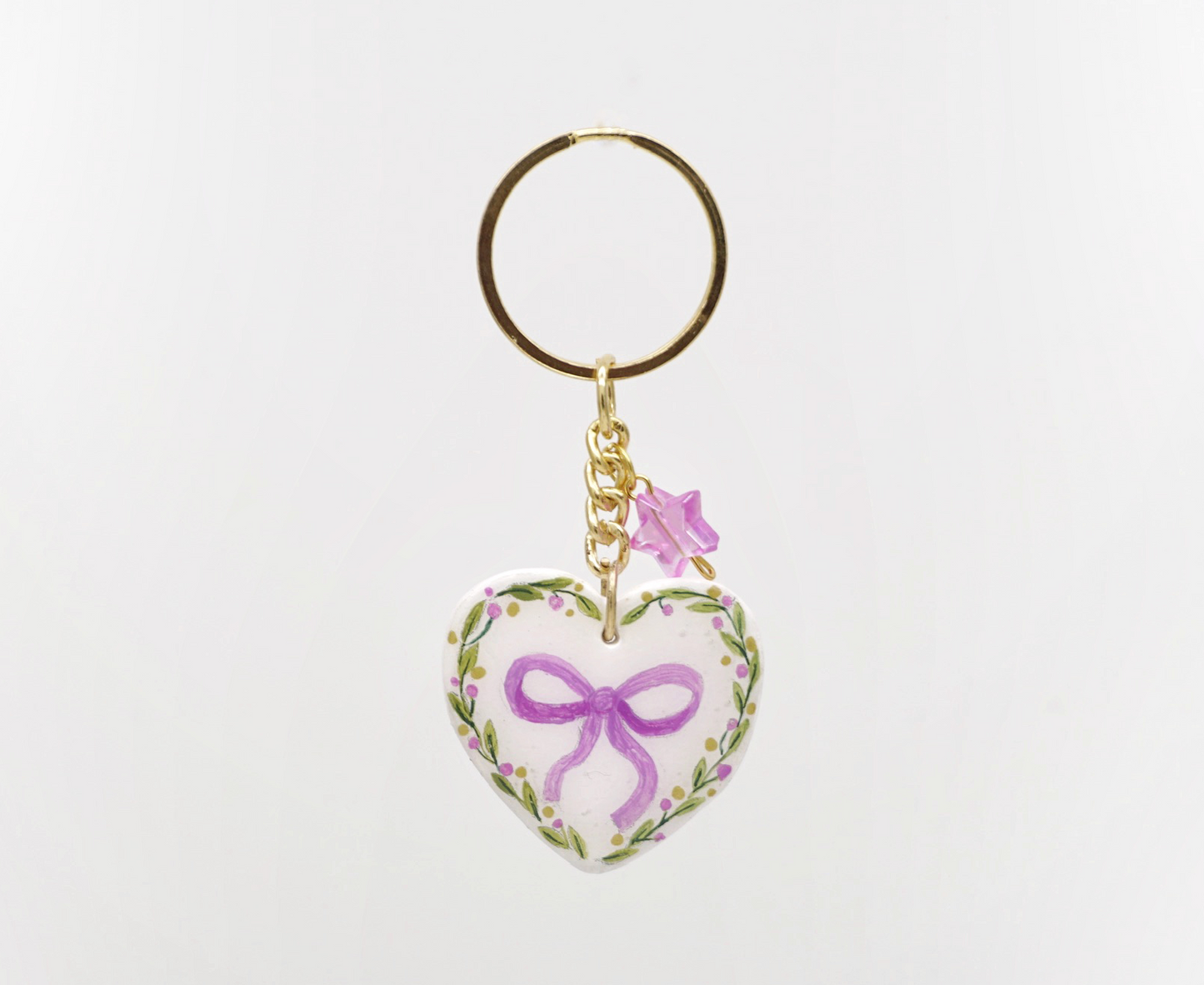 Handmade heart keychain