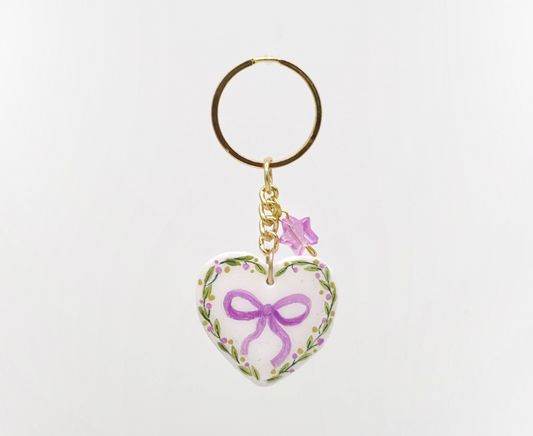 Handmade heart keychain