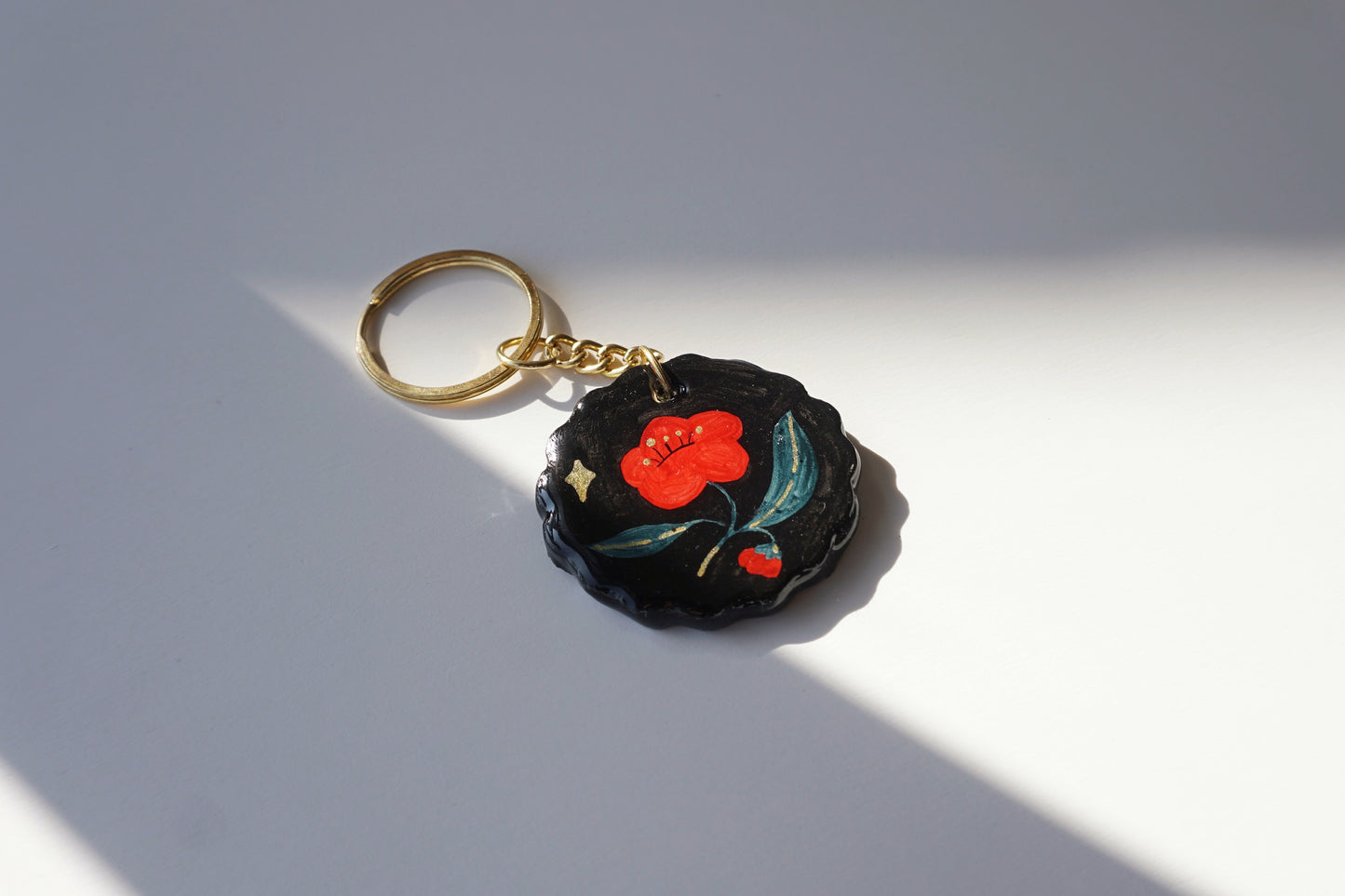Handmade floral keychain