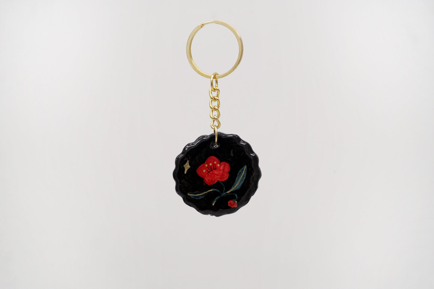 Handmade floral keychain