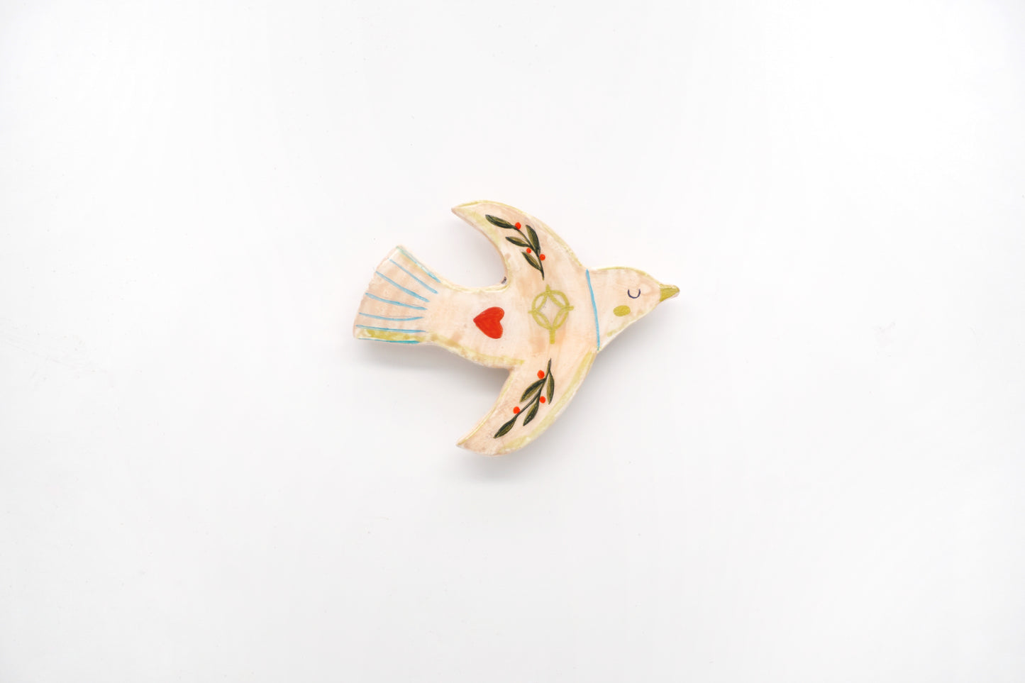 Handmade dove fridge magnet