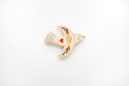 Handmade dove fridge magnet