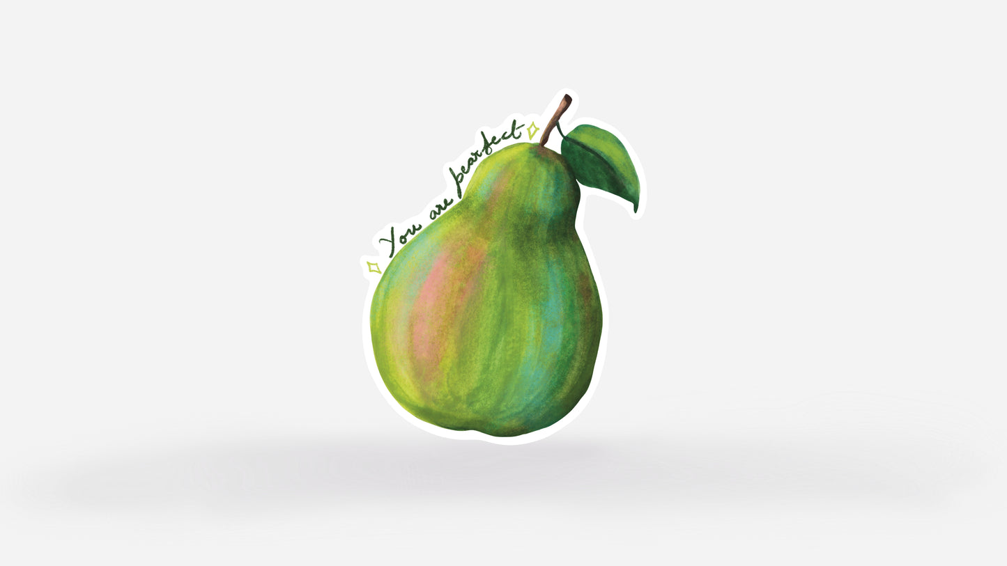 Single Pear Vinyl Sticker