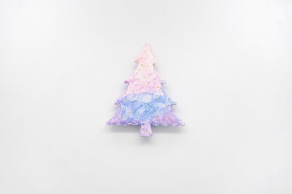 Handmade pink tree fridge magnet