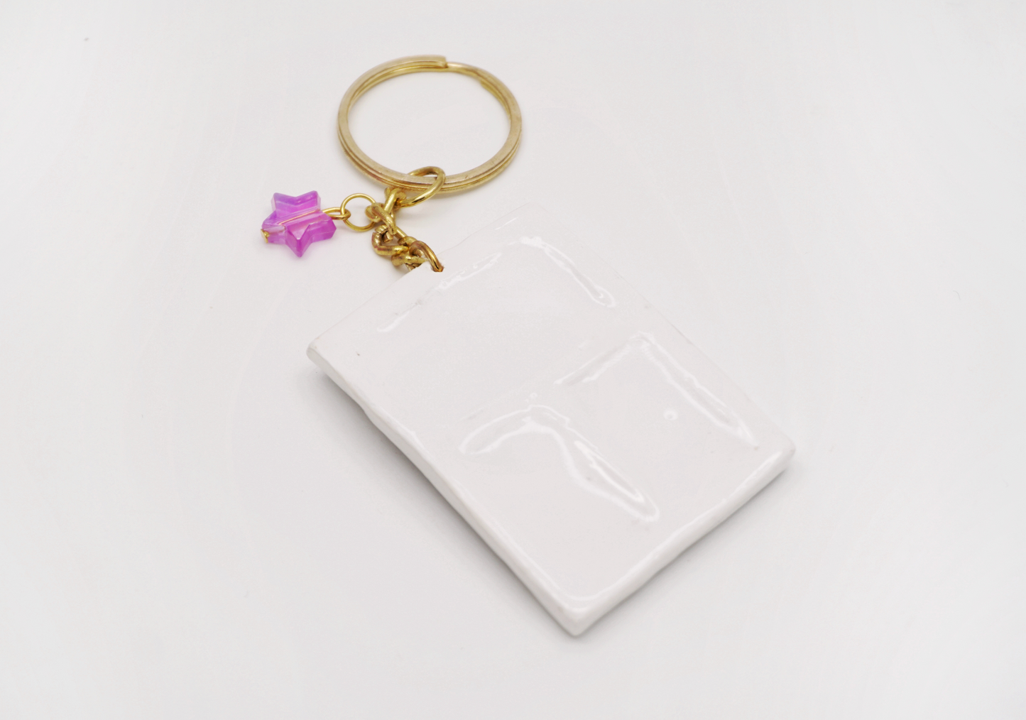 Handmade mini paint palette keychain