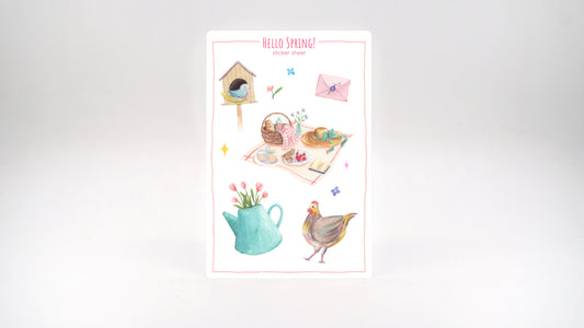 Hello Spring sticker Sheet