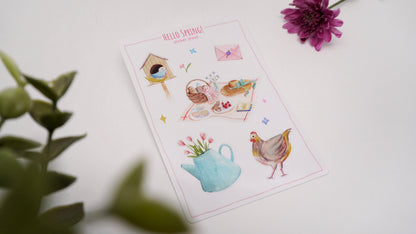 Hello Spring sticker Sheet